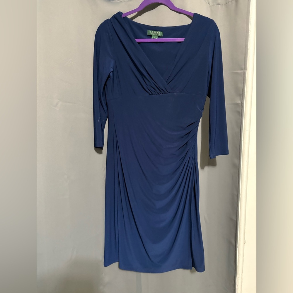 Ralph Lauren Deep Blue Long Sleeve Dress